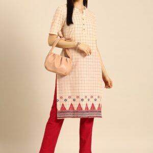 Anouk Women Checked Kurta