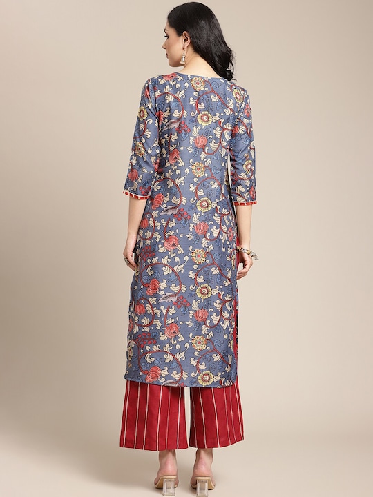 Varanga Women Floral Printed Straight Kurta