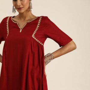 all about you Women Thread Work Kurta