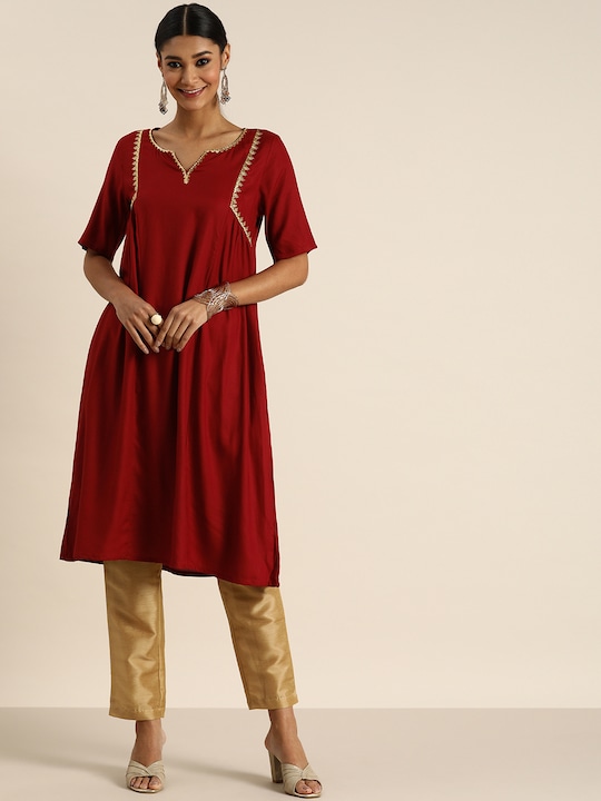 all about you Women Thread Work Kurta