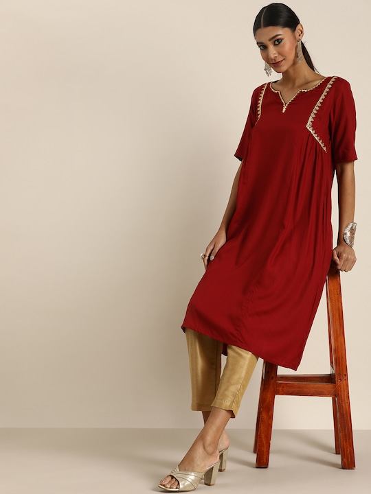 all about you Women Thread Work Kurta