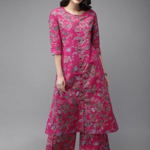 Anouk Women Printed Kurta with Palazzos