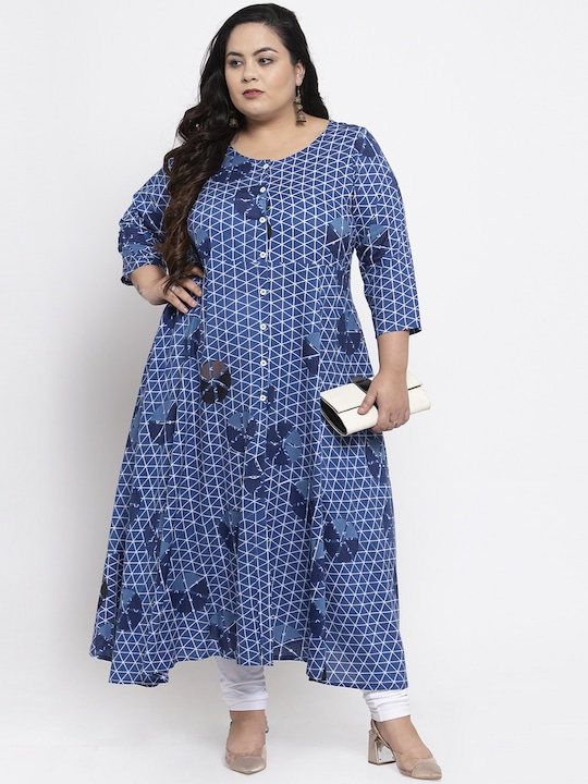 plusS Women Printed A-Line Kurta