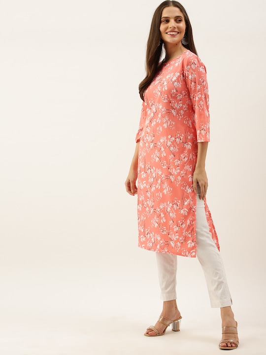 all about you Women Floral Printed Kurta