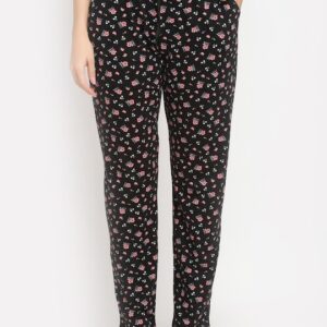 Kanvin Women Floral Printed Pure Cotton Lounge Pants