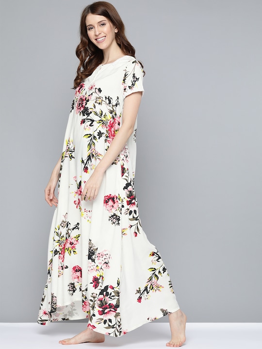 HERE&NOW Floral Print Maxi Nightdress