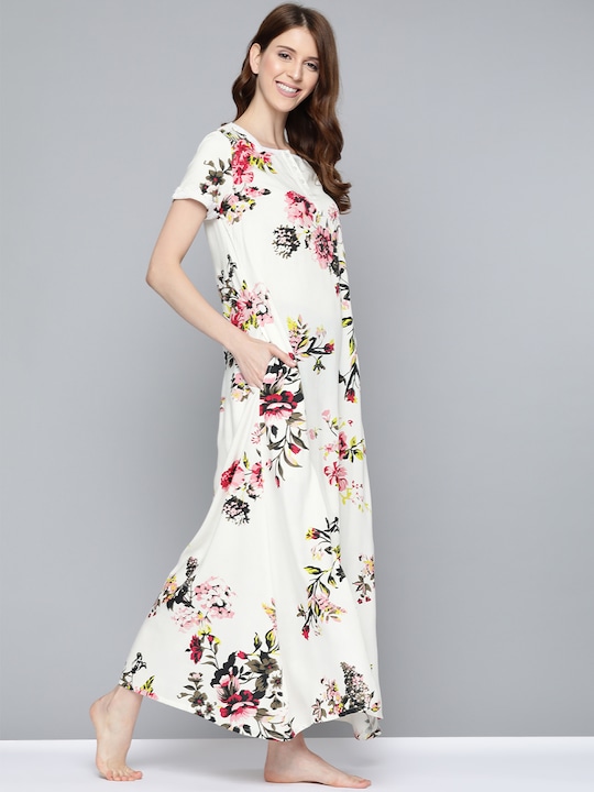 HERE&NOW Floral Print Maxi Nightdress