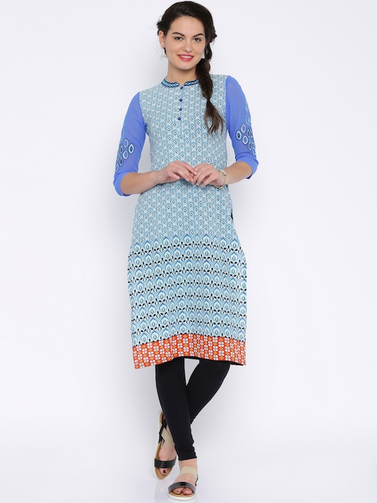 Rain & Rainbow Women Printed A-Line Kurta