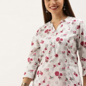 Anouk Women Floral Print Pure Cotton Kurta