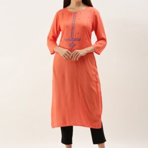 Anouk Women Mirror Work Kurta