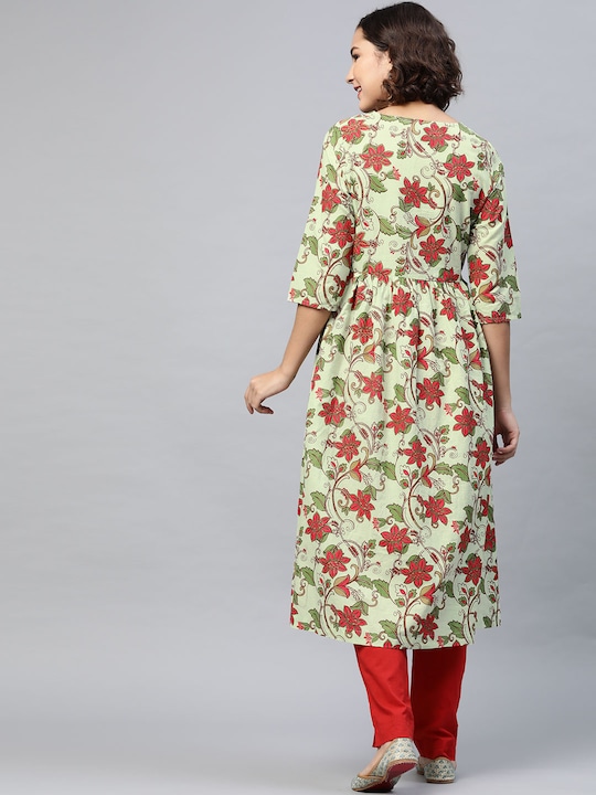 HERE&NOW Women Ethnic Motifs Printed A-Line Kurta