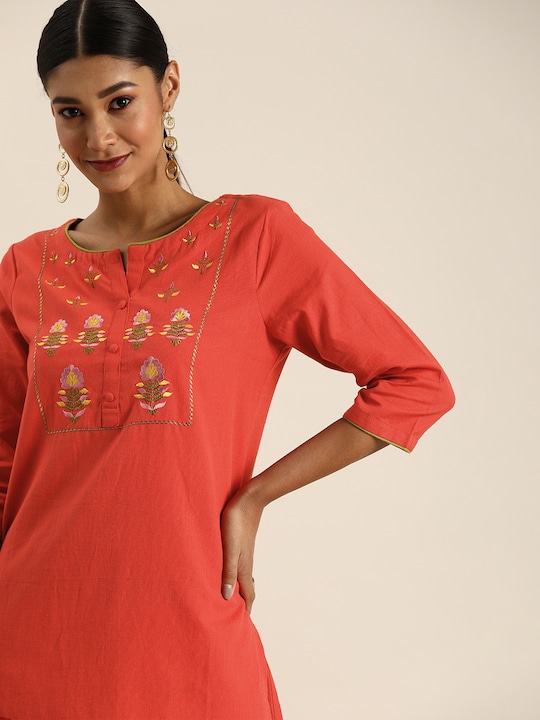 all about you Women Thread Work Kurta