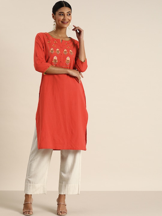 all about you Women Thread Work Kurta