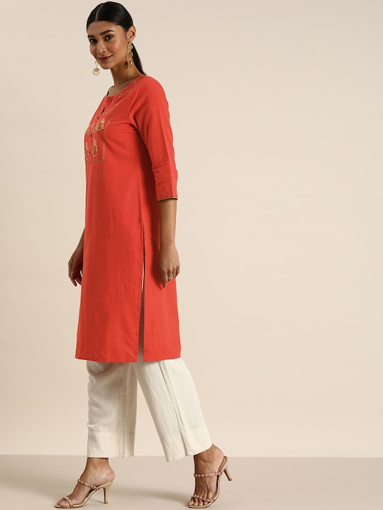 all about you Women Thread Work Kurta