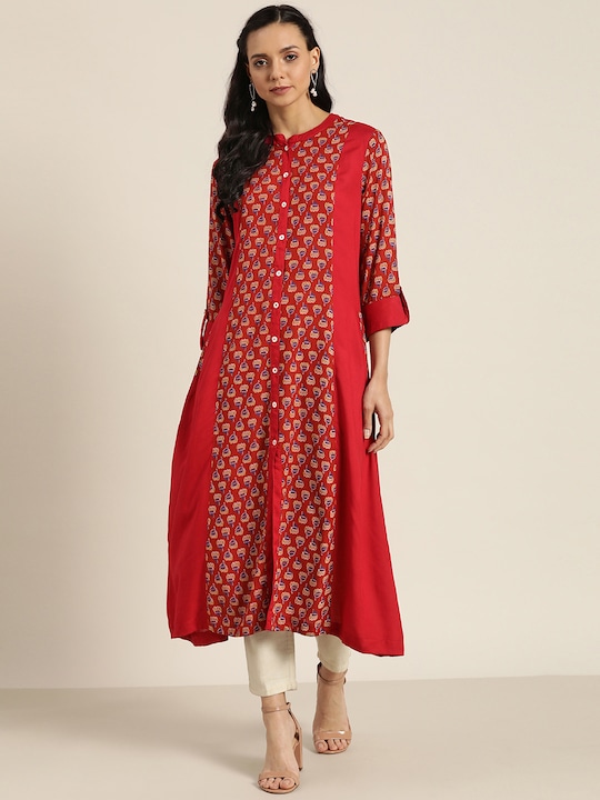 Sangria Women Printed A-Line Kurta