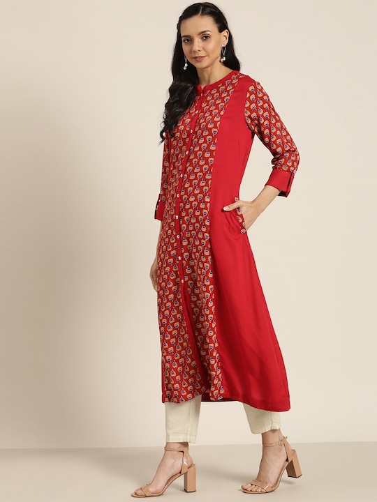 Sangria Women Printed A-Line Kurta