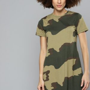 Kook N Keech Camouflage Print Cotton Dress