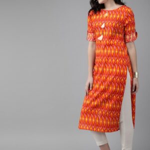 Anouk Women Printed Straight Kurta