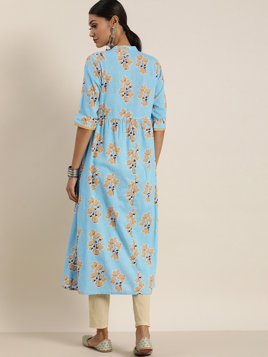 all about you Women Floral Printed Floral Pure Cotton Kurta