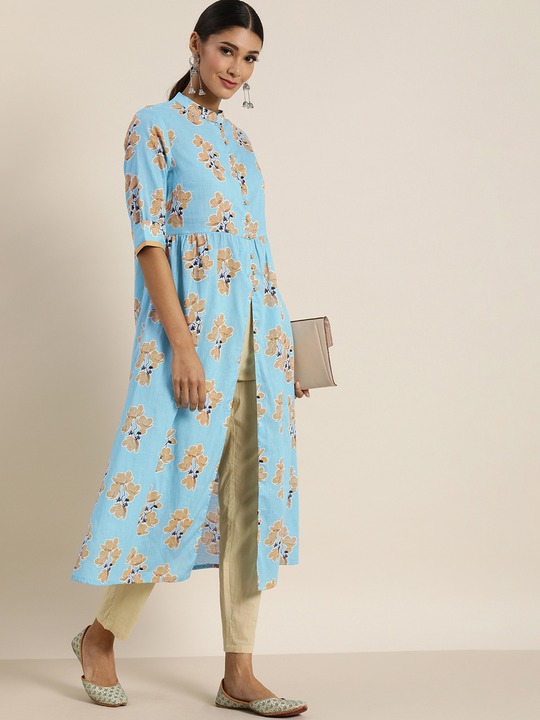 all about you Women Floral Printed Floral Pure Cotton Kurta