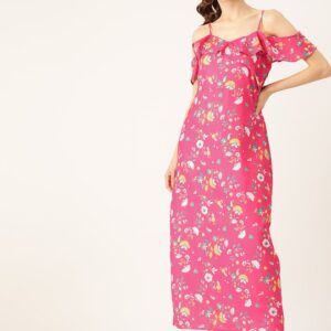 DressBerry Women Floral Print Maxi Dress