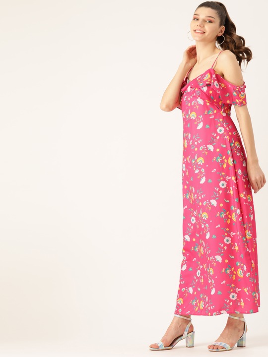 DressBerry Women Floral Print Maxi Dress