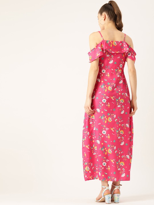 DressBerry Women Floral Print Maxi Dress