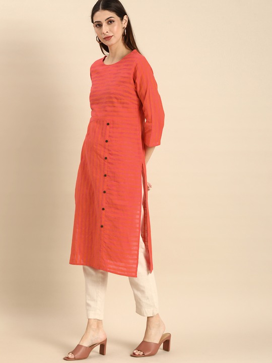 Anouk Women Striped Kurta