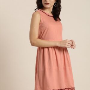 all about you Fit & Flared Dress with Embroidery