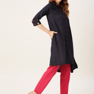 Sangria Women Thread Work Pathani Kurta