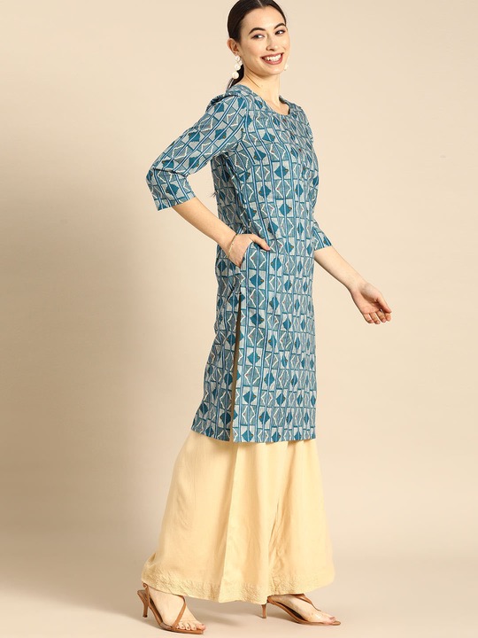 Anouk Women Straight Cotton Kurta