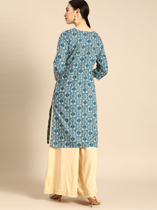 Anouk Women Straight Cotton Kurta