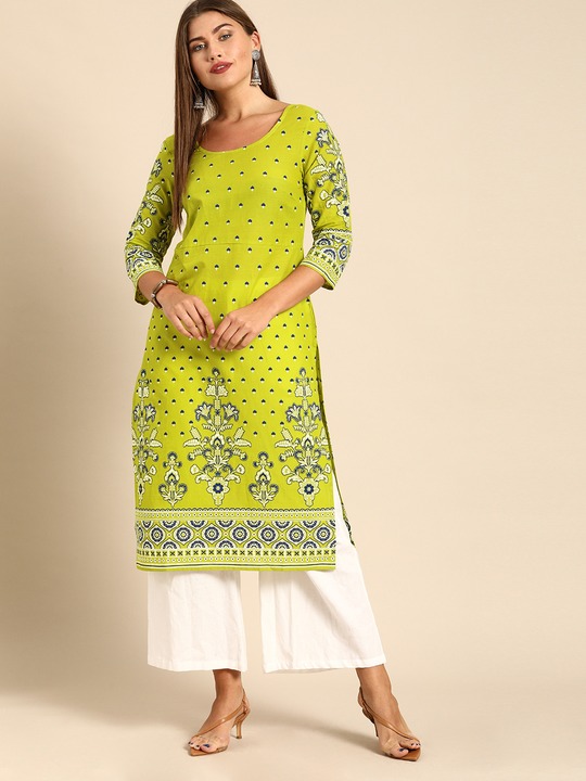 Anouk Women Ethnic Motifs Printed Pure Cotton Kurta