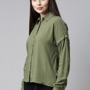 Roadster The Lifestyle Co Women Casual Shirt With Detachable Sleeve