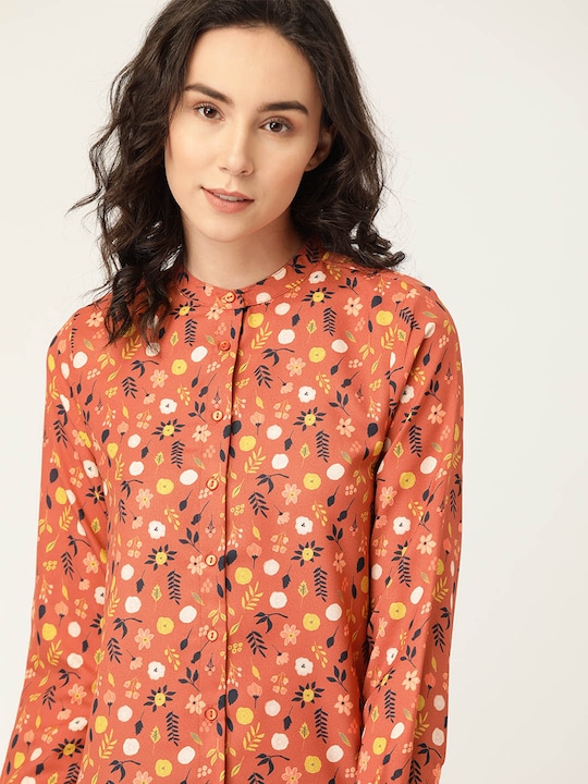 ether Women Floral Printed Casual Shirt