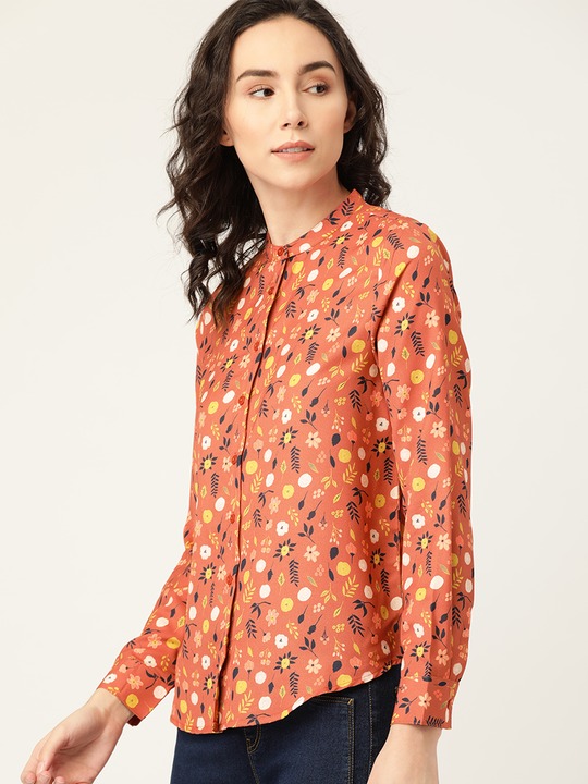 ether Women Floral Printed Casual Shirt