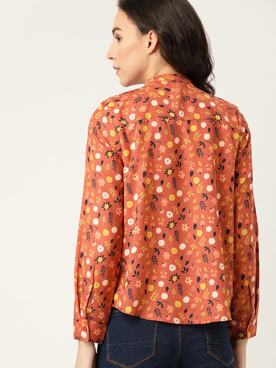 ether Women Floral Printed Casual Shirt