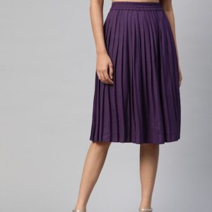 HERE&NOW Women Accordion Pleated A-line Skirt