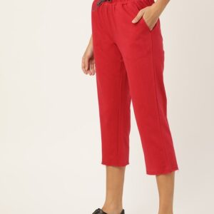 DressBerry Women Pure Cotton Solid 3/4th Track Pants