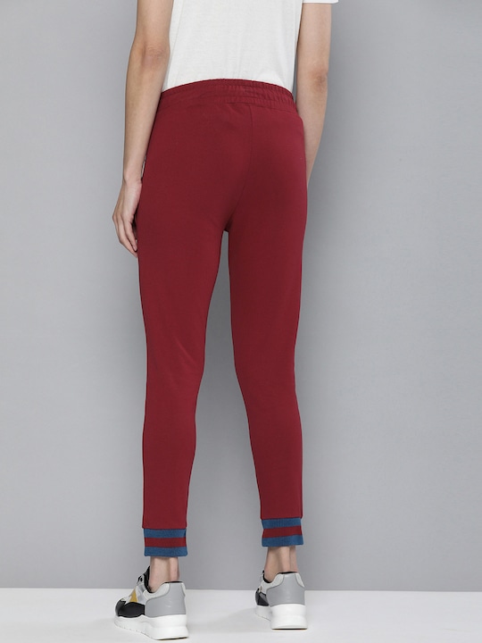 Harvard Women Red Solid Joggers Track Pant