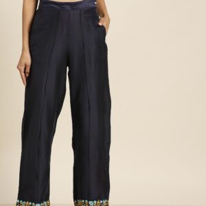 Sangria Women Solid Straight Palazzos