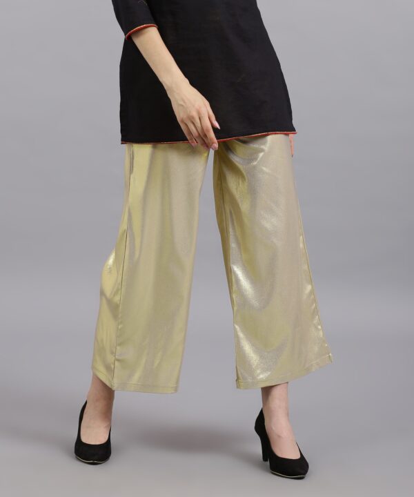 W  Women Golden Shimmery Pants