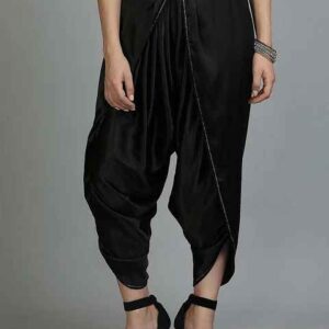 W Women Black Dhoti Pants