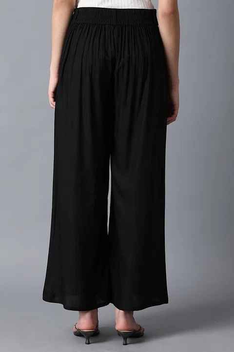 W Women Black Tailored Volume Pants