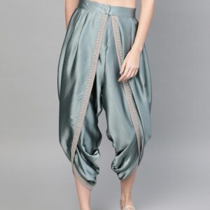 W Women Loose Fit Satin Finish Solid Dhoti Pants