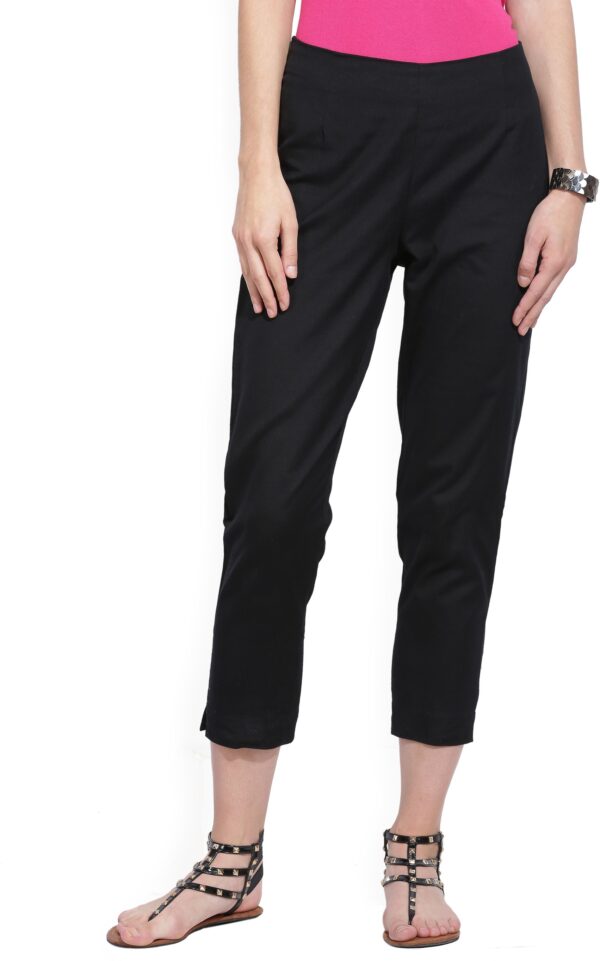 W Women Regular Fit Cotton Blend Trousers