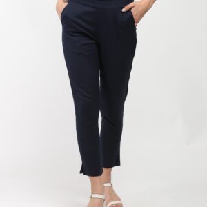 Aurelia Women Slim Fit Cotton Blend Trousers