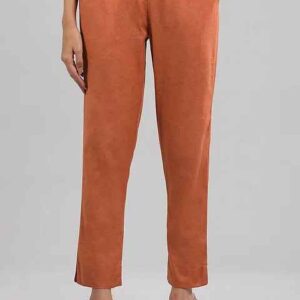 Aurelia Women Brown Solid Trousers