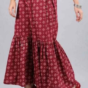 Aurelia Maroon Printed Sharara