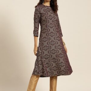 Sangria Women Ethnic Motifs Printed Kurta